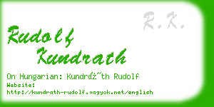 rudolf kundrath business card